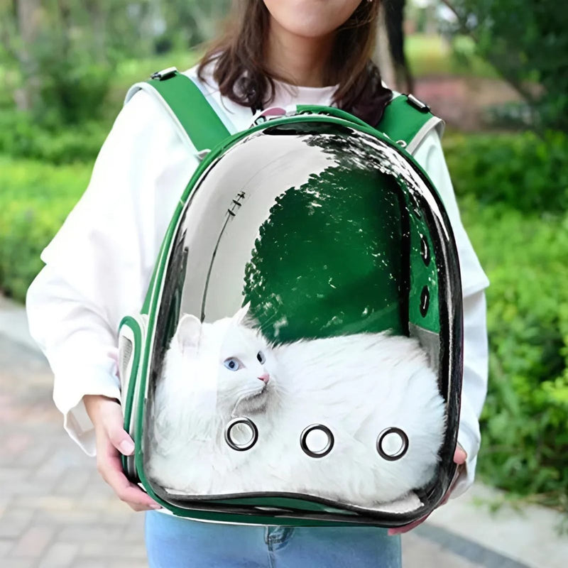 Mochila Pet Para Transporte De Cães E Gatos Visão Panorâmica